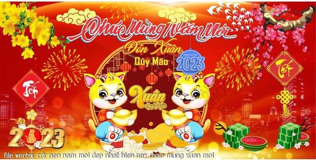 file vector cdr nen nam moi dep nhat hien nay chao mung xuan moi